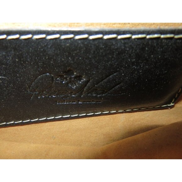 PATRICIA NASH Vintage Black Floral Tooled Leather Zip Around Long Wallet Wristle - Picture 12 of 13